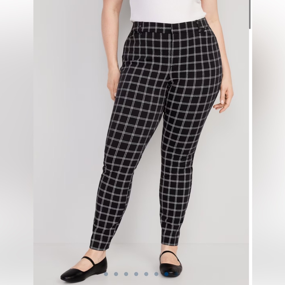 Windowpane High-Waisted Pixie Pants - image 1